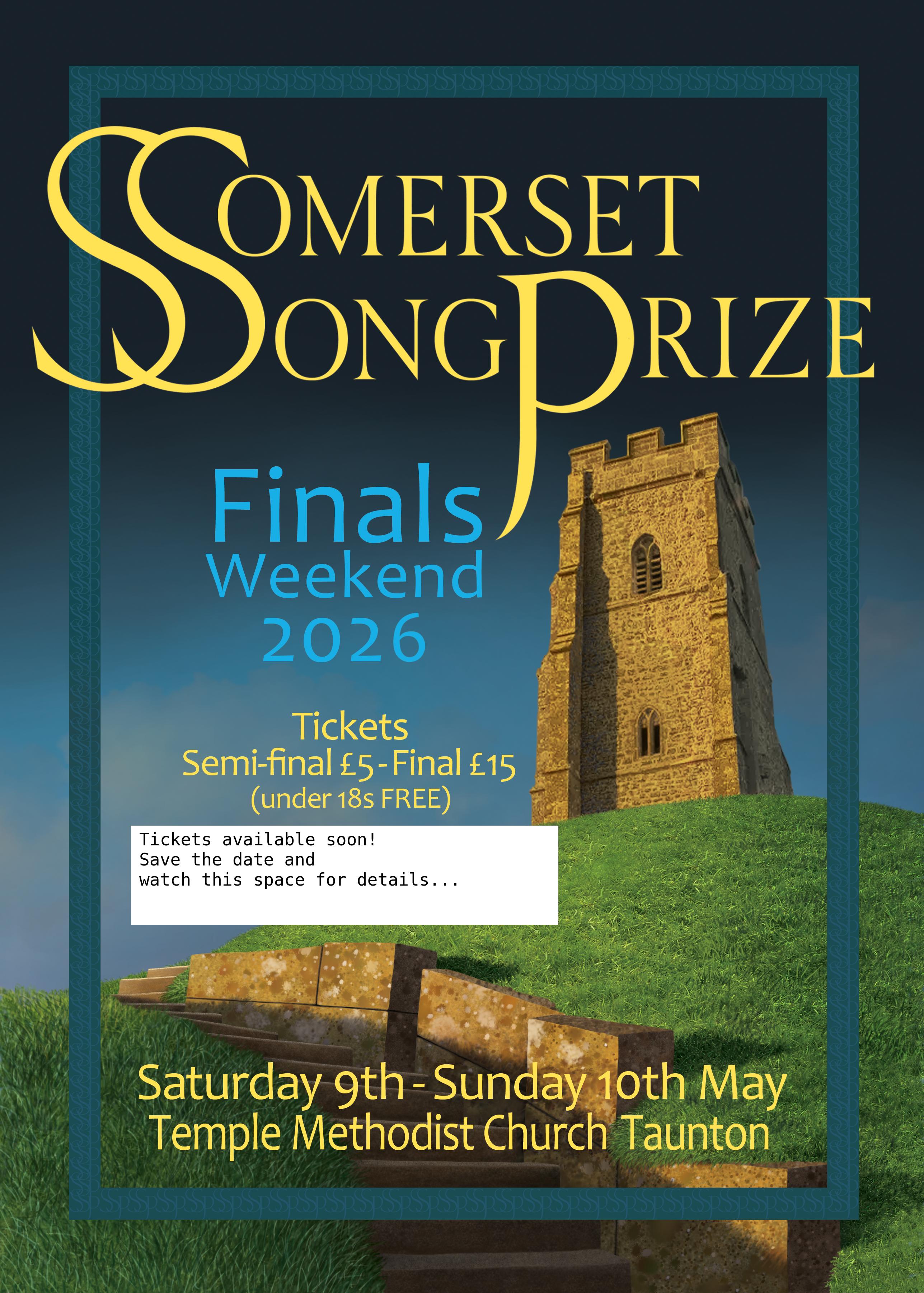 SSP Finals Weekend 2026, Saturday 9th - Sunday 10th May, Template Methodist Church, Taunton